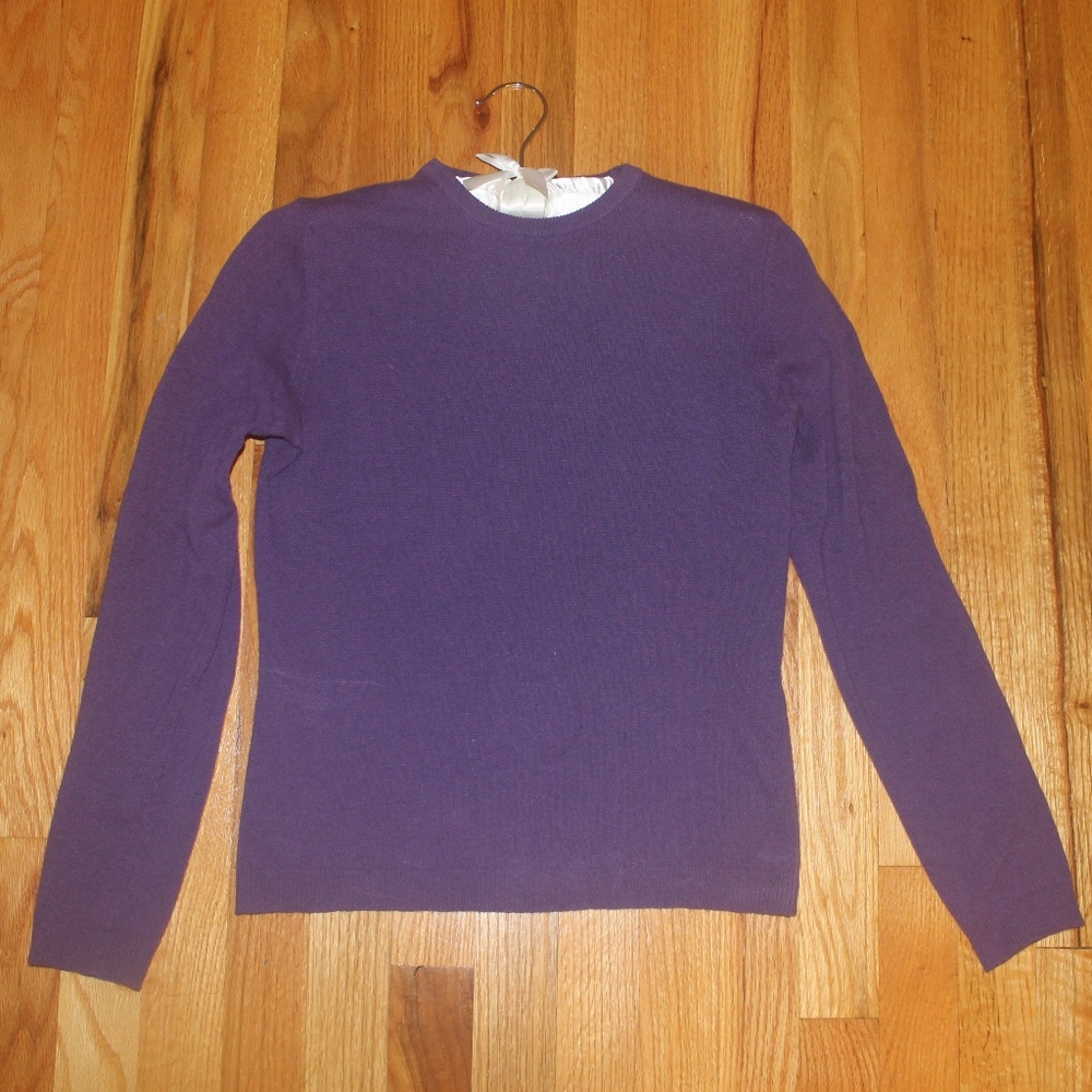 Benetton short purple sweater